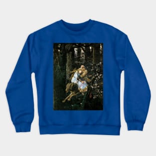 Ivan Tsarevich riding the Gray Wolf - Viktor Vasnetsov Crewneck Sweatshirt